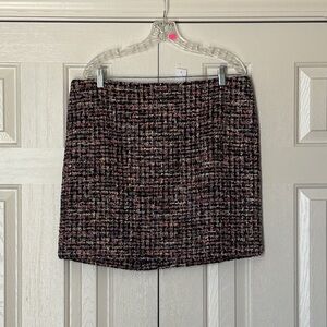 WHBM Black & Pink Tweed Boot Skirt